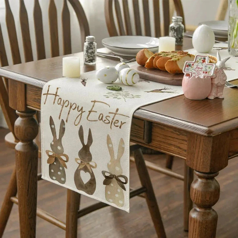 Linen Easter Table Runner
