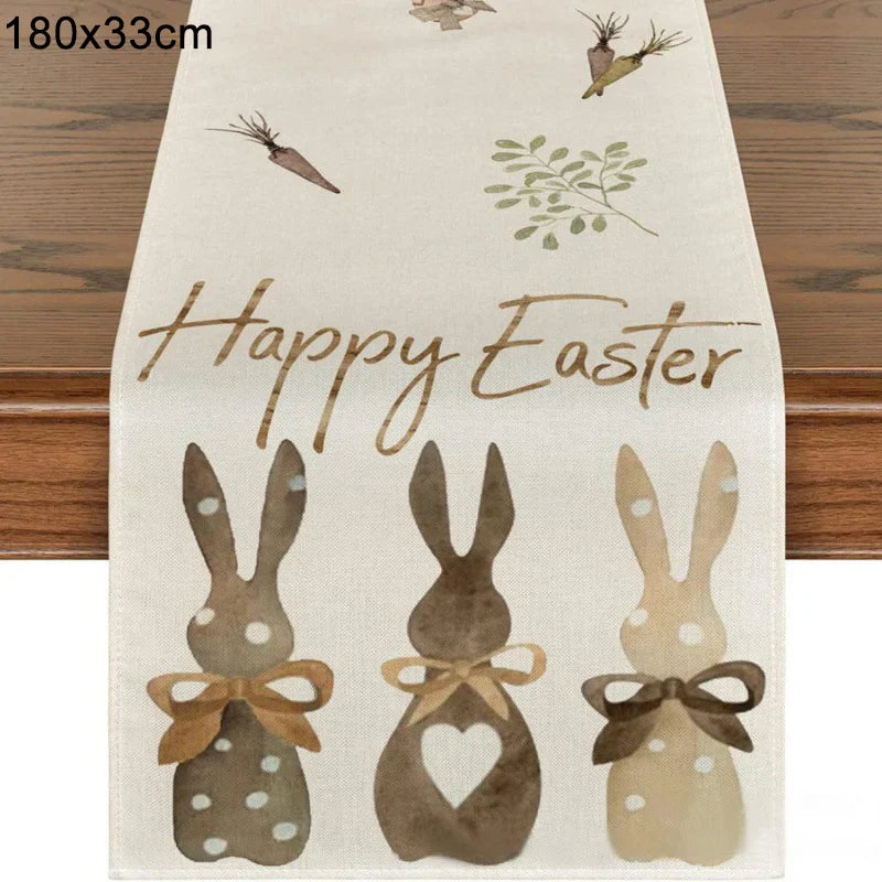 Linen Easter Table Runner