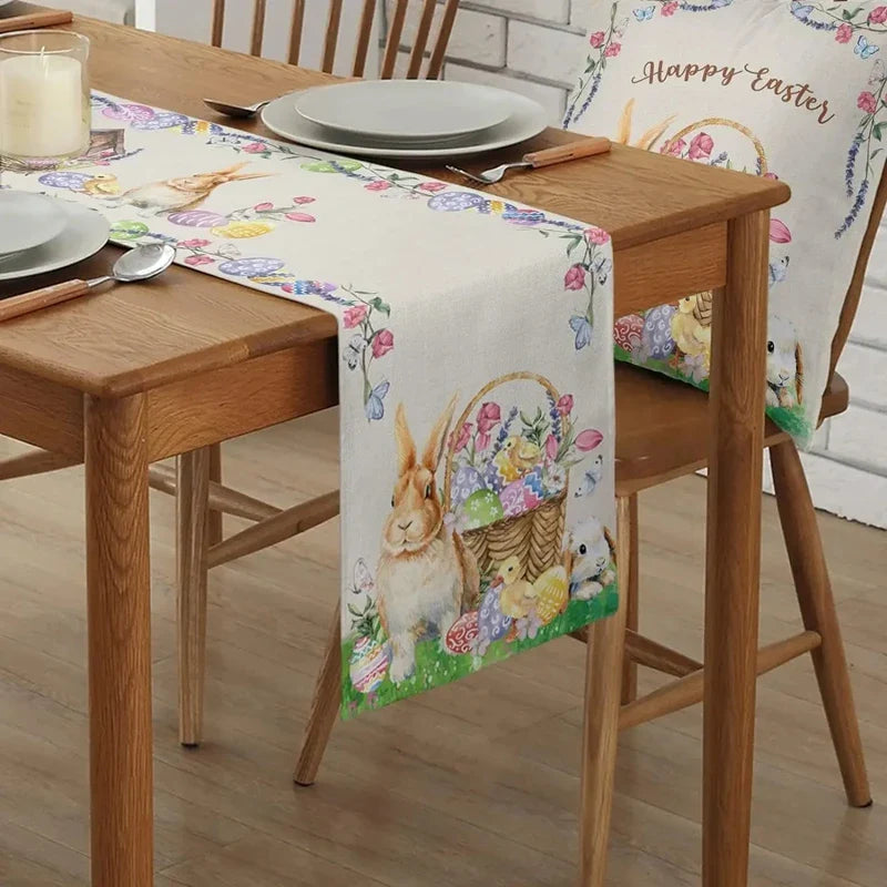 Linen Easter Table Runner