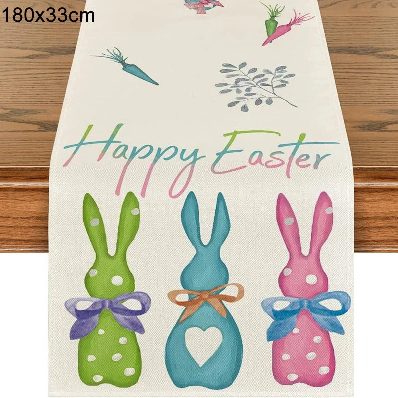 Linen Easter Table Runner