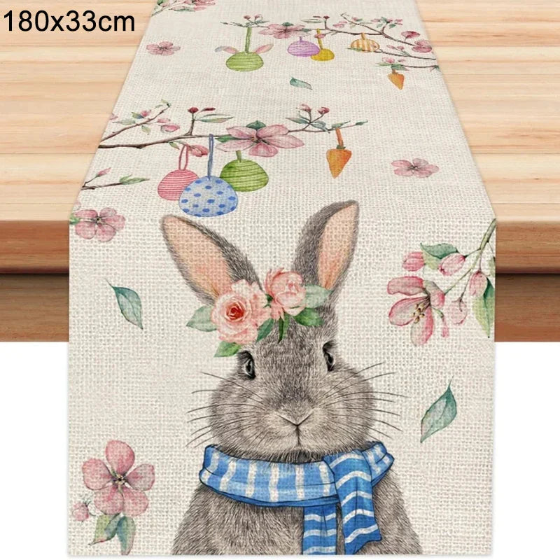 Linen Easter Table Runner