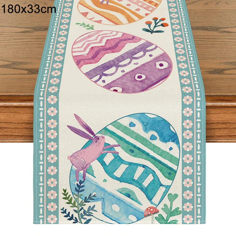 Linen Easter Table Runner