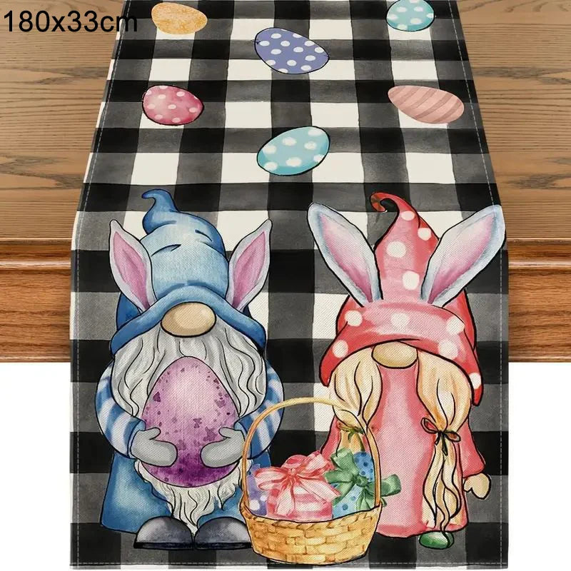 Linen Easter Table Runner