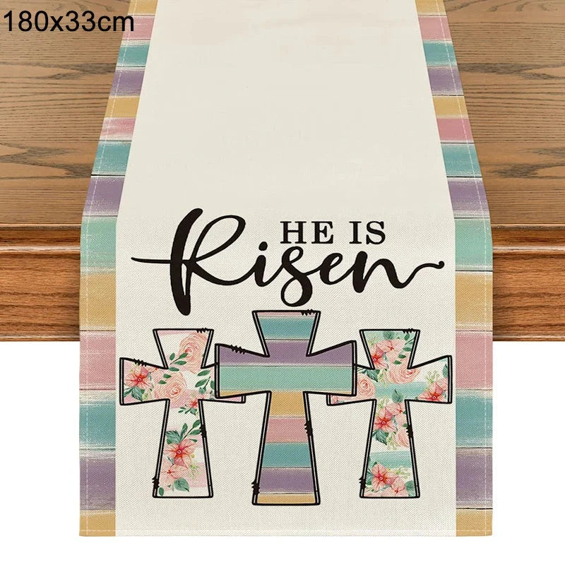 Linen Easter Table Runner