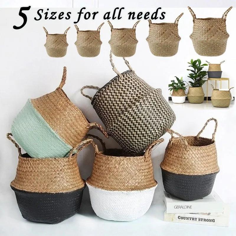 Handmade Woven Laundry Basket - Martine's Bazaar