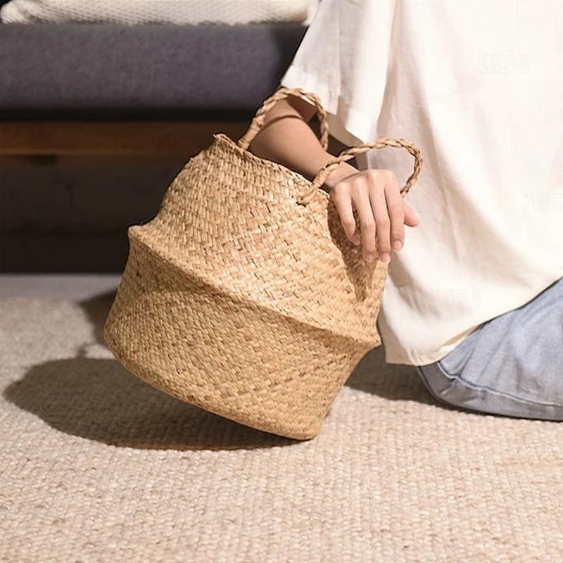 Handmade Woven Laundry Basket - Martine's Bazaar