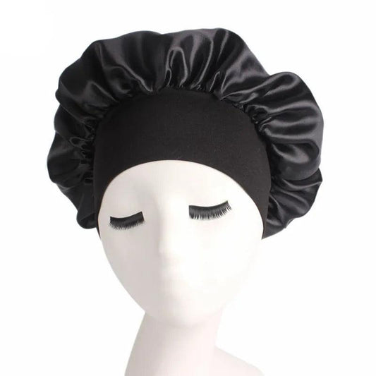 Deluxe Women's Satin Solid Sleeping Hat Night Sleep Cap - Martine's Bazaar