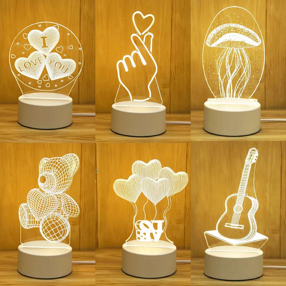 Romantic Night Light Table Lamp - Martine's Bazaar