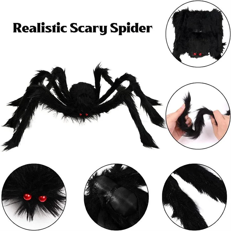 Halloween Black Scary Giant Spider