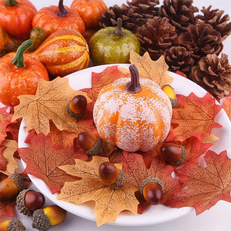 Décorations d'Halloween en citrouilles artificielles