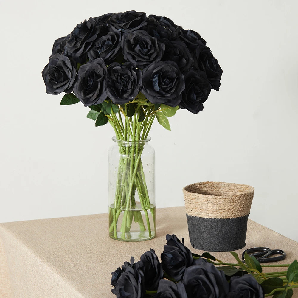 Black Rose Gothic Artificial Flowers