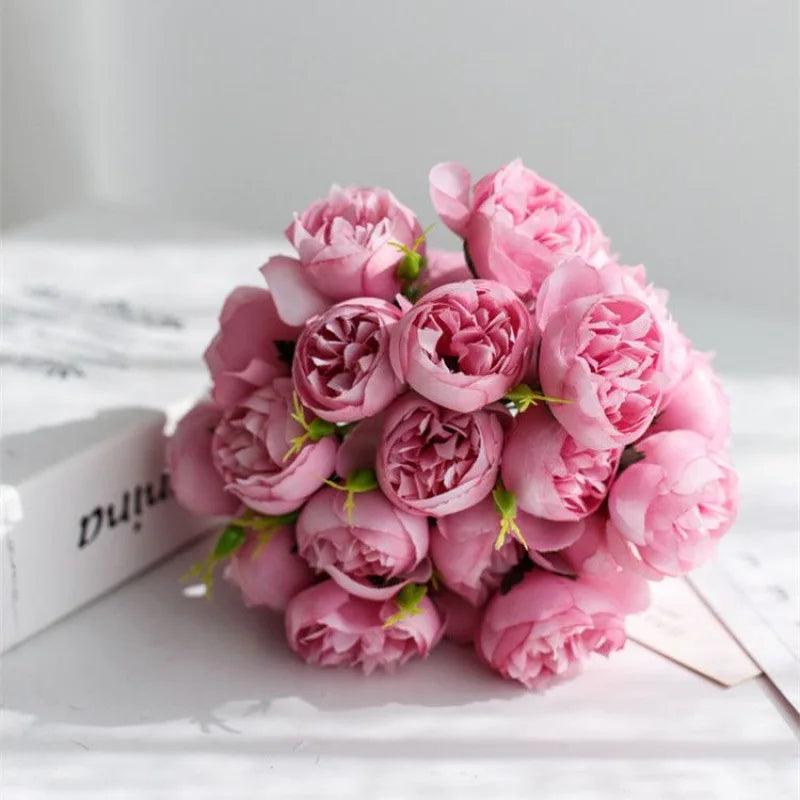 Beautiful Rose Artificial Silk Bouquet - Martine's Bazaar