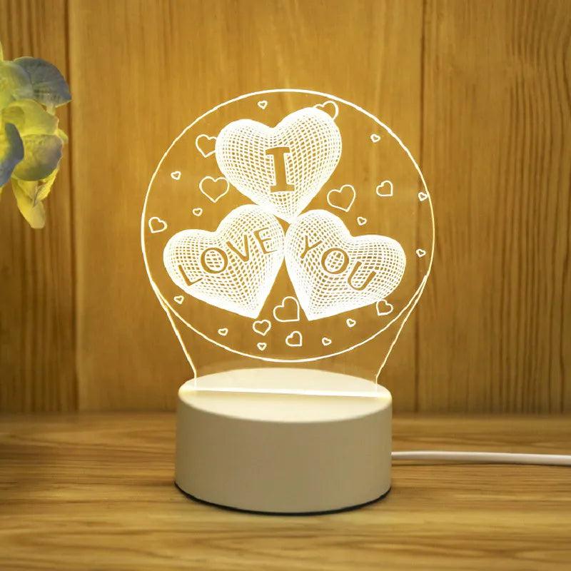 Romantic Night Light Table Lamp - Martine's Bazaar