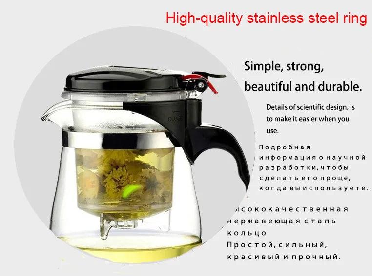 Heat Resistant Glass Tea Pot - Martine's Bazaar