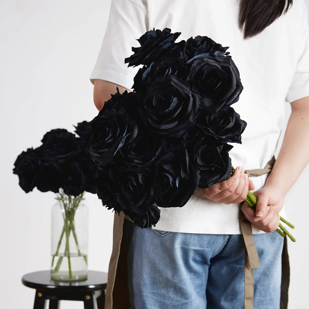 Black Rose Gothic Artificial Flowers