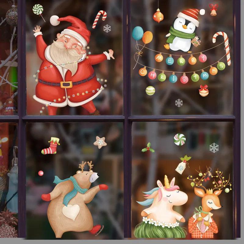 Santa Claus Window Stickers - Martine's Bazaar