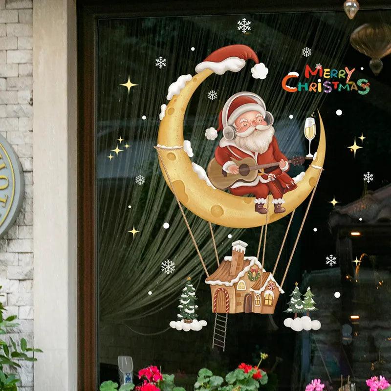 Santa Claus Window Stickers - Martine's Bazaar