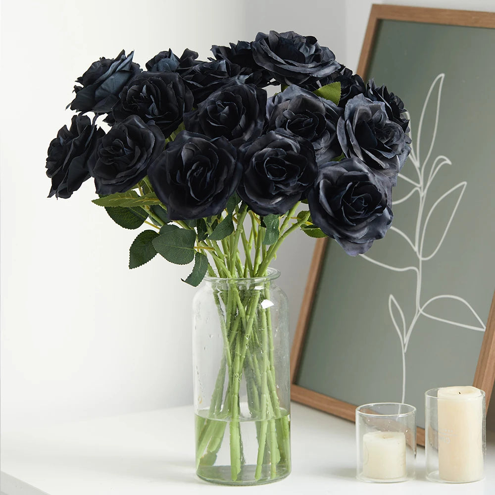 Black Rose Gothic Artificial Flowers