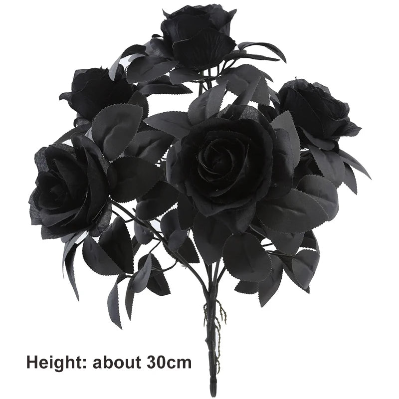 Black Rose Gothic Artificial Flowers