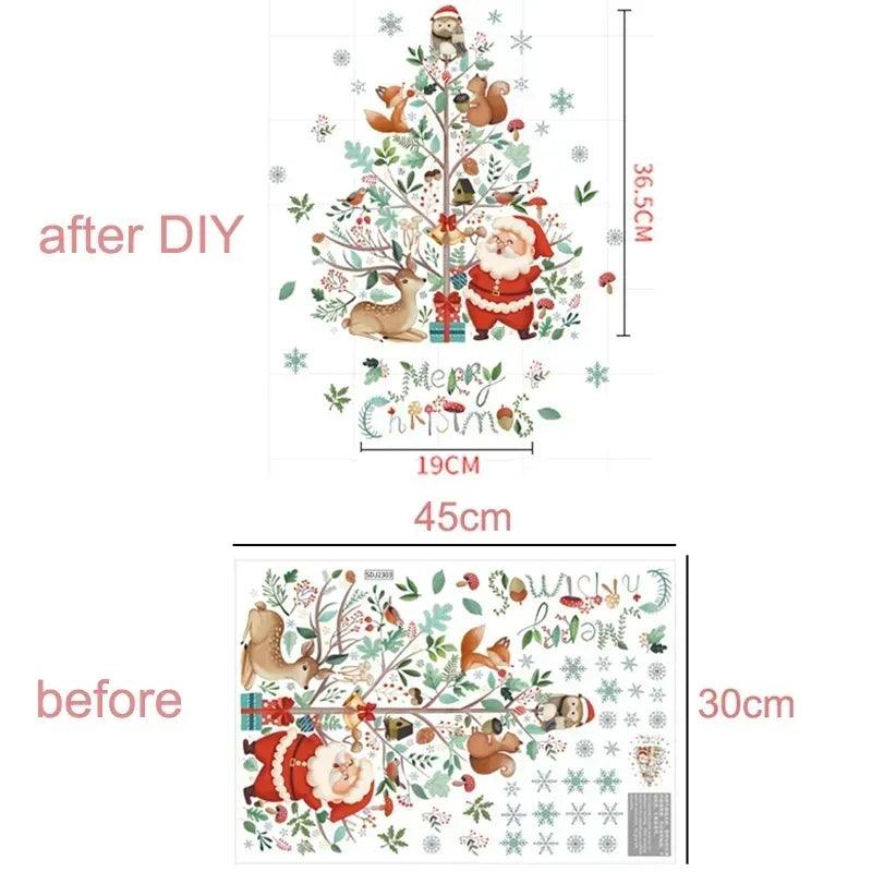 Santa Claus Window Stickers - Martine's Bazaar