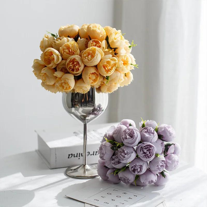 Beautiful Rose Artificial Silk Bouquet - Martine's Bazaar